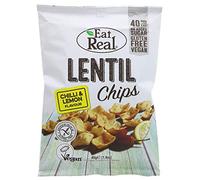 Eat Real Lentil Chilli & Lemon Chips 40g (Pack of 12)