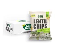 Eat Real, Lentil Chips, Creamy Dill, 18 X 40g, Gluten-free Crisps Multipack, Vegan-Friendly, Healthy Snacks, 30% Less Fat