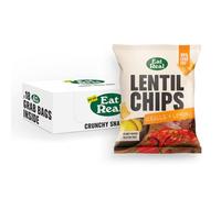 Eat Real, Lentil Crisps, Chilli & Lemon, 18 X 40g, Gluten-Free Crisps Multipack, Vegan-Friendly, Healthy Snacks, 30% Less Fat, Chip Snacks