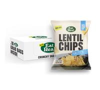 Eat Real, Lentil Crisps, Salted, 18 x 40g, Gluten-Free Crisps Multipack, Vegan-Friendly, Healthy Snacks, 30% Less Fat, Chip Snacks