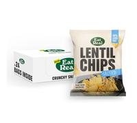 Eat Real, Lentil Crisps, Salted, 24 x 18g, Gluten-Free Crisps Multipack, Vegan-Friendly, Healthy Snacks, 30% Less Fat, Chip Snacks