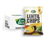 Eat Real, Mango and Mint Lentil Crisps, 10 x 95g, Gluten-Free Snack Option, Healthy and Plant-Based Multipack Crisps, 30% Less Fat, Chip Snacks