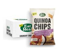 Eat Real, Quinoa Chips, Sundried Tomato and Roasted Garlic Crisps, 10 x 90g, Gluten-Free Plant-Based Snack Option, Healthy Multipack Crisps