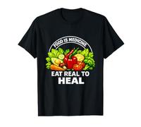 Eat Real to Heal Funny Vegetable Dietician Meme Nutritionist Value Graphic T-Shirt