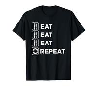 Eat Repeat - Foodie Buffet Hunger Joke T-Shirt