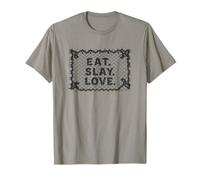 Eat Slay Love Funny Thanksgiving Drag Quote Design T-Shirt