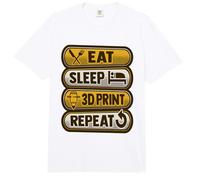 Eat Sleep 3D Print Repeat Design for a 3D Printer Fan Comfort Colors Adult Heavyweight T-Shirt