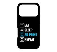 Eat Sleep 3D Print Repeat Funny 3D Printing Maker Design Case for iPhone 17 Pro