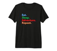 Eat Sleep Adventure Repeat for Adventurers and Trail Lovers Premium T-Shirt