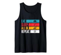 Eat Sleep All-in Repeat Poker Gaming Mindset Motivation Tank Top
