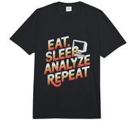 Eat Sleep Analyze Repeat Data Analytics Funny Data Analyst Comfort Colors Adult Heavyweight T-Shirt