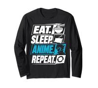 Eat Sleep Anime Repeat Long Sleeve T-Shirt