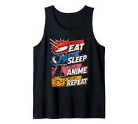 Eat Sleep Anime Repeat Tank Top