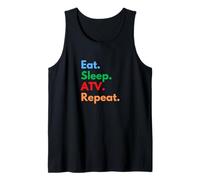 Eat Sleep ATV Repeat for All Terrain Vehicles ATV Lovers Tank Top