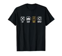 Eat Sleep Bake Repeat Baker Bread Expert Pastry Chef Bakery Value Graphic T-Shirt