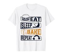 Eat Sleep Bake Repeat Pastry Chef Baker Bread Expert Bakery Value Graphic T-Shirt