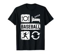 Eat Sleep Baseball Repeat Funny Baseball Men Women Kids Boys T-Shirt