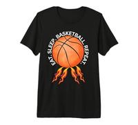 EAT. Sleep. Basketball. Repeat. Baseball Player Cartoon Premium T-Shirt