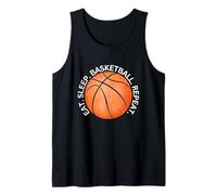 EAT. Sleep. Basketball. Repeat. Baseball Player Tank Top