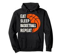 Eat Sleep Basketball Repeat Funny Basketball Player Boys Men Pullover Hoodie