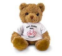 EAT SLEEP BIKE REPEAT - Teddy Bear - Cute Soft Cuddly Adorable - Gift Present