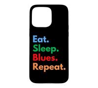 Eat Sleep Blues Repeat for Blues Music Lovers Case for iPhone 15 Pro Max