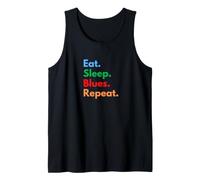 Eat Sleep Blues Repeat for Blues Music Lovers Tank Top