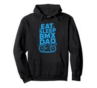 Eat Sleep Bmx Dad Repeat Racing Life Identity Graphic Daily Pullover Hoodie