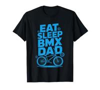 Eat Sleep BMX Dad Repeat Racing Life Identity Graphic Daily T-Shirt