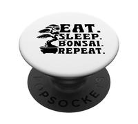 Eat Sleep Bonsai Repeat Penjing Penzai Bonsai PopSockets Adhesive PopGrip