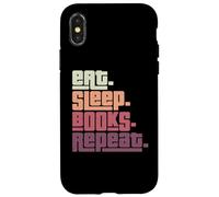 Eat Sleep Books Repeat Reader Bookworm Reading Lover Case for iPhone X/XS