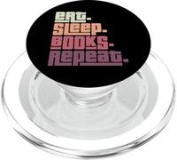 Eat Sleep Books Repeat Reader Bookworm Reading Lover PopSockets PopGrip for MagSafe