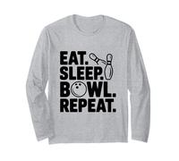 Eat Sleep Bowl Repeat Funny Bowling Lover Long Sleeve T-Shirt