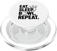 Eat Sleep Bowl Repeat Funny Bowling Lover PopSockets PopGrip for MagSafe