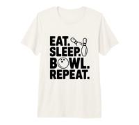 Eat Sleep Bowl Repeat Funny Bowling Lover Premium T-Shirt