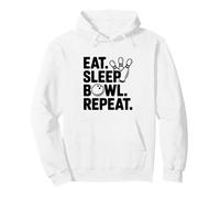 Eat Sleep Bowl Repeat Funny Bowling Lover Pullover Hoodie