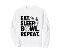 Eat Sleep Bowl Repeat Funny Bowling Lover Sweatshirt