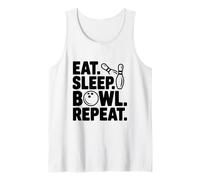 Eat Sleep Bowl Repeat Funny Bowling Lover Tank Top