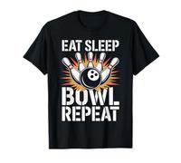 Eat Sleep Bowl Repeat Funny Bowling T-Shirt