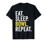 Eat Sleep Bowl Repeat Funny Cricket Bowling T-Shirt
