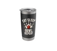Eat Sleep Bowl Repeat Stainless Steel Insulated Tumbler