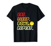 Eat Sleep Bowling Repeat Bowler Funny Bowling Lover T-Shirt