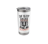 Eat Sleep Bowling Repeat Stainless Steel Insulated Tumbler