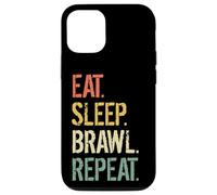 Eat Sleep Brawl Repeat Stars Funny Video Gamer Gaming Case for iPhone 12/12 Pro