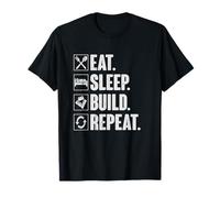 Eat Sleep Build Repeat - Funny Master Builder Block Gift T-Shirt