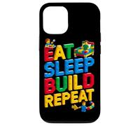 EAT SLEEP BUILD REPEAT Master Builder Building Bricks Blocks Case for iPhone 12/12 Pro