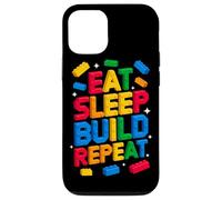 EAT SLEEP BUILD REPEAT Master Builder Building Bricks Blocks Case for iPhone 12/12 Pro