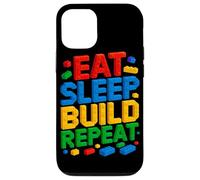 EAT SLEEP BUILD REPEAT Master Builder Building Bricks Blocks Case for iPhone 12/12 Pro