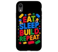 EAT SLEEP BUILD REPEAT Master Builder Building Bricks Blocks Case for iPhone XR