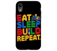 EAT SLEEP BUILD REPEAT Master Builder Building Bricks Blocks Case for iPhone XR